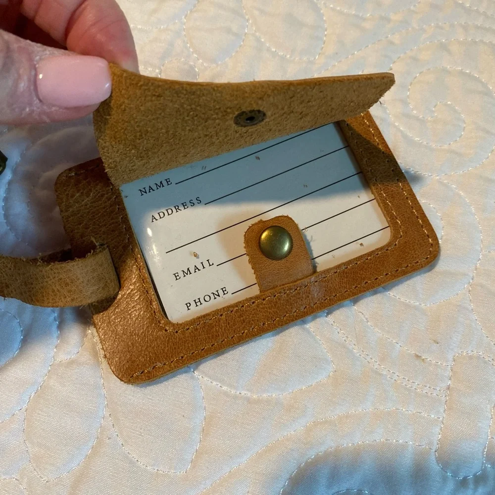 Passport Holder and Luggage Tag Set - Tan